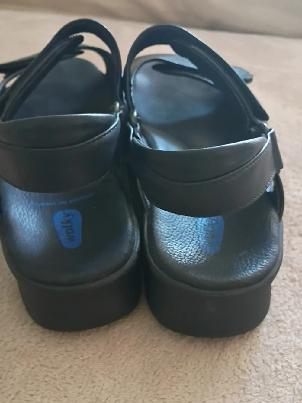 Wolky Black Jewel Platform Sandals
